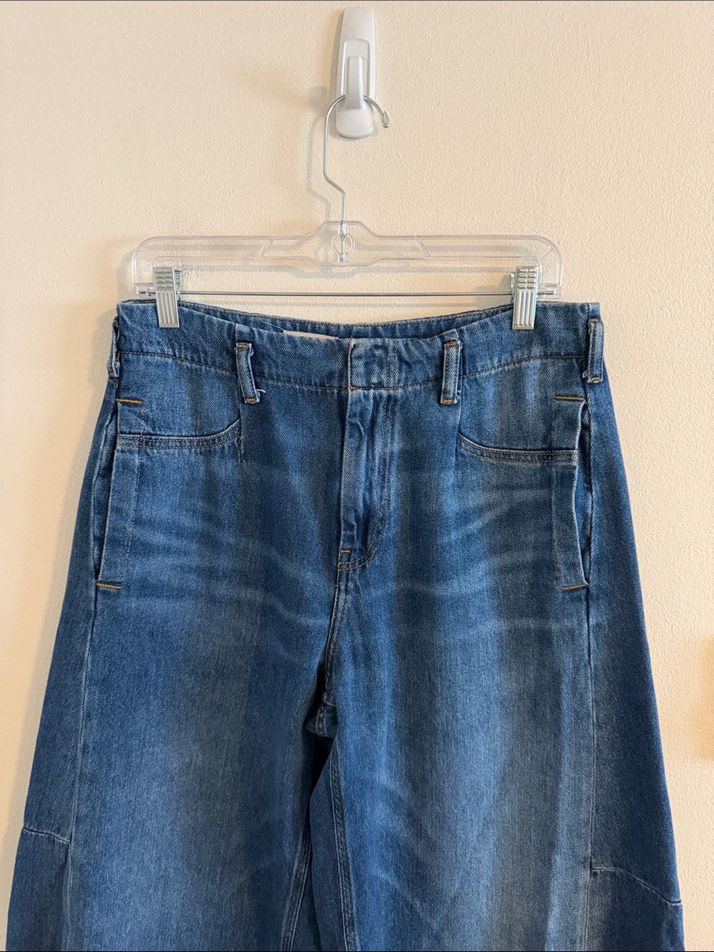 Pilcro Anthropologie The Georgia Barrel Leg Jeans Women's 29 High Rise Med Wash - Picture 5 of 11